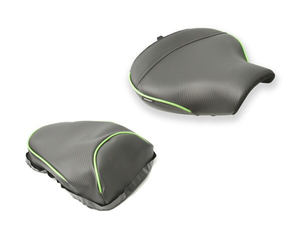 KAWASAKI - H2 SX / SX-SE / SX-SE+ - World Sport Performance Seat Front Seat with Rear Cover, Kawasaki Green Welt.